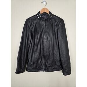 Bradley by Bradley Bayou Black Leather Jacket Size M